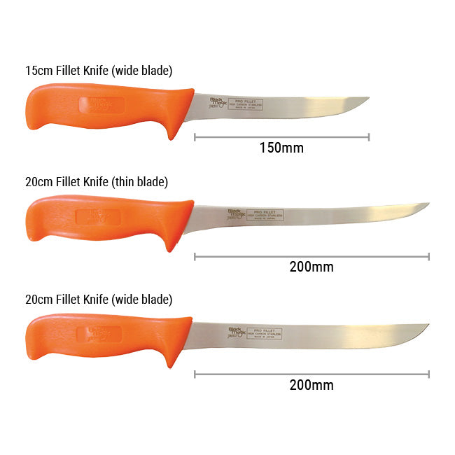 Black Magic Professional Filleting Knife - 15cm Wide Blade - Sportinglife Turangi