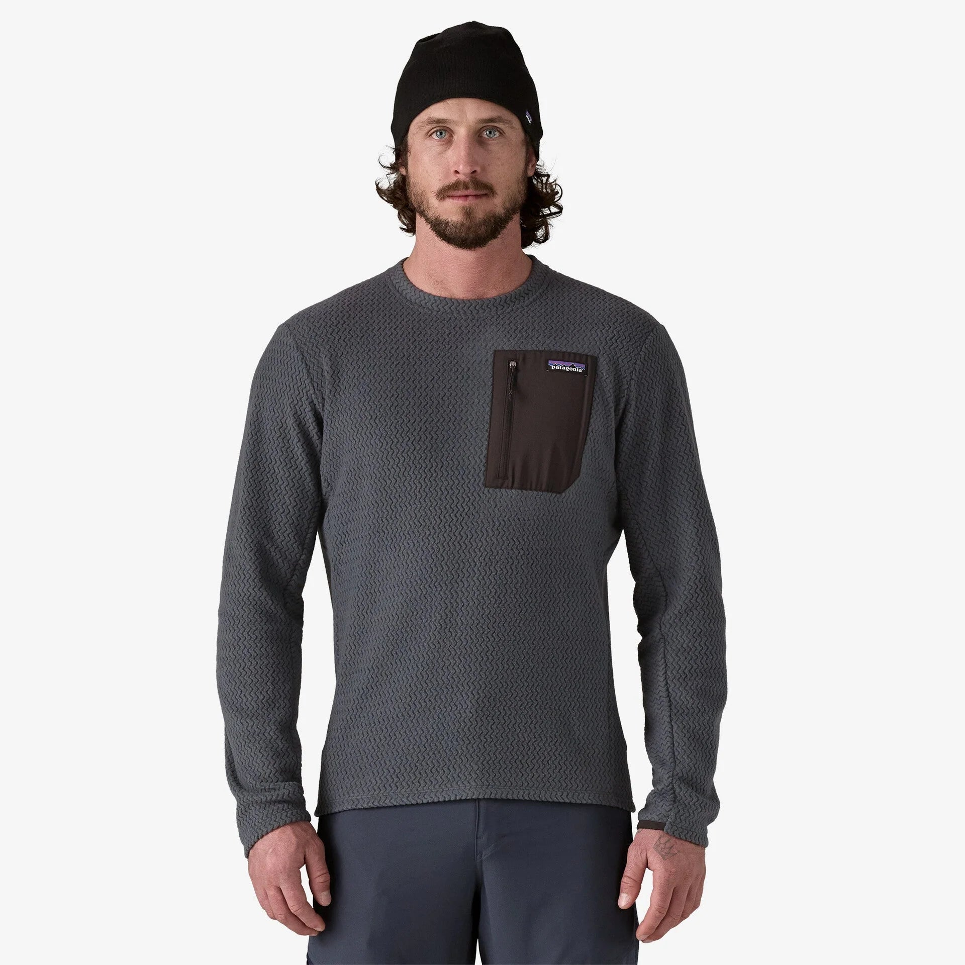 Patagonia Men's R1 Air Fleece Crewneck - Smolder Blue - Sportinglife Turangi