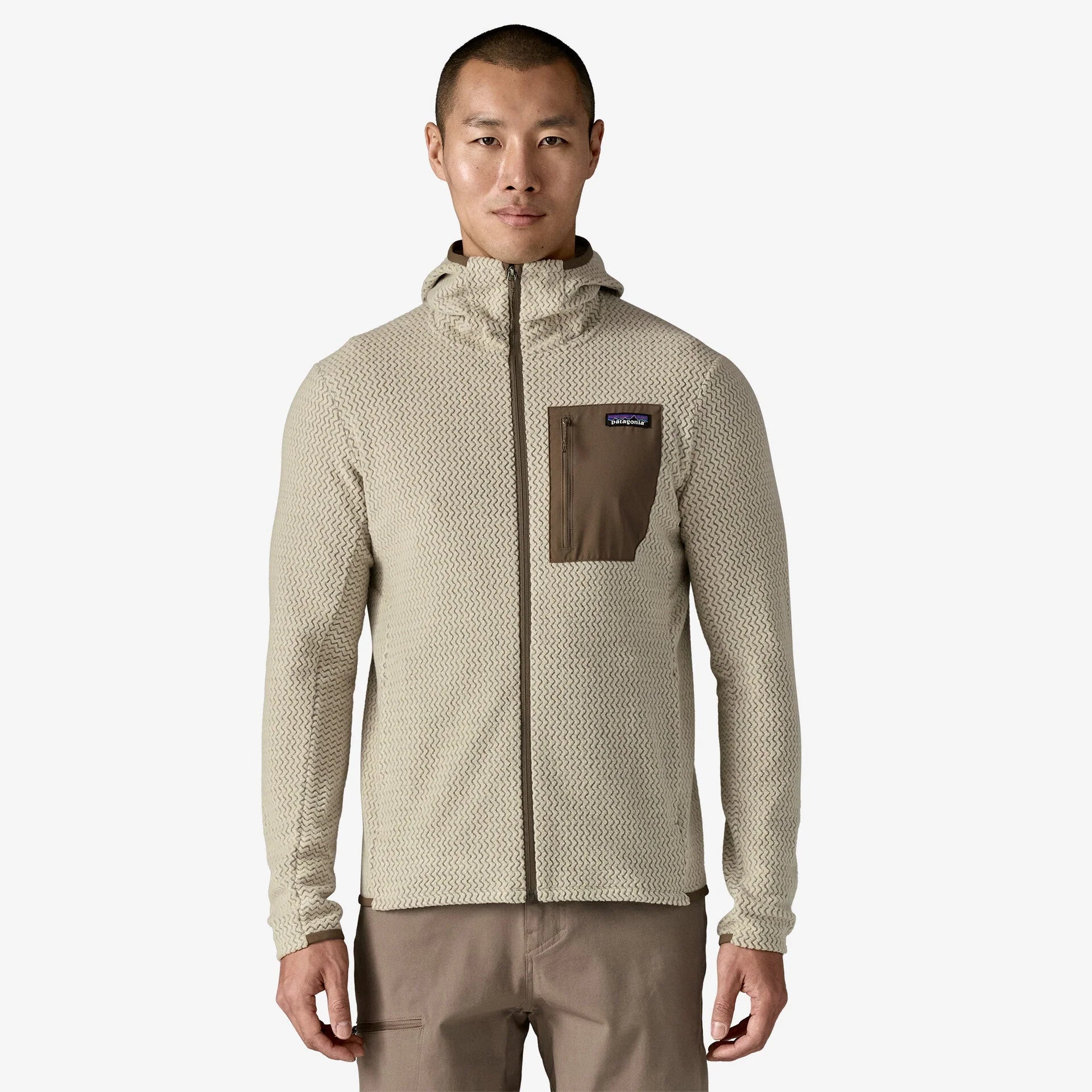 Patagonia R1 Men's Air Fleece Full-Zip Hoody - Pelican - Sportinglife Turangi