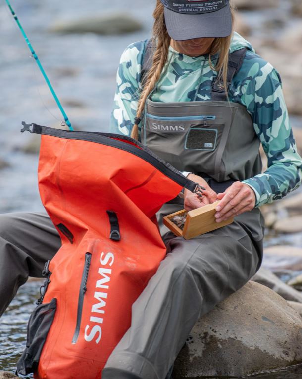 Simms Dry Creek Rolltop Backpack - Simms Orange - Sportinglife Turangi