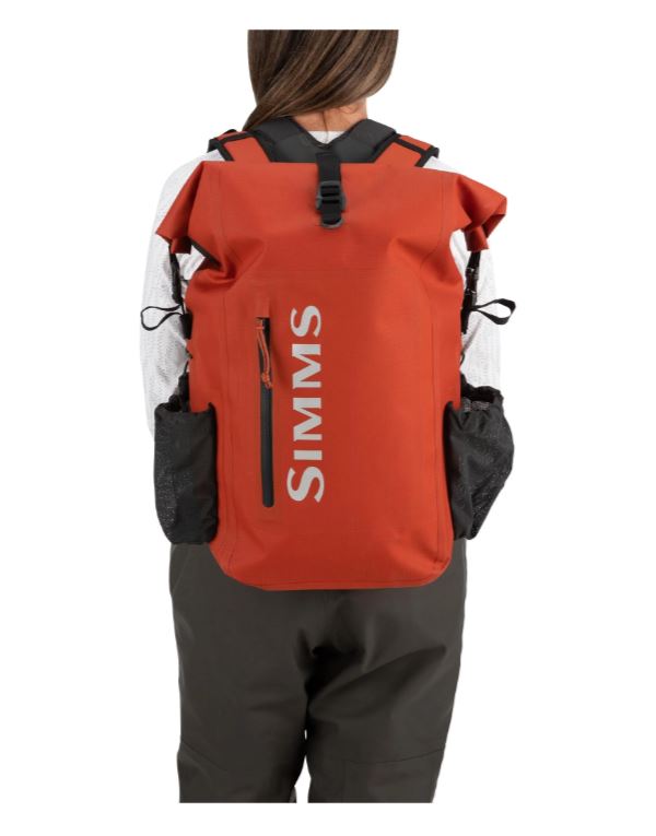 Simms Dry Creek Rolltop Backpack - Simms Orange - Sportinglife Turangi