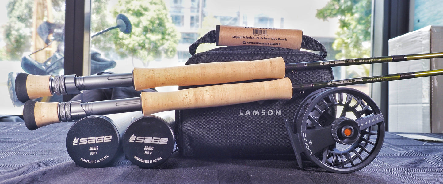 Killer Combo - Sage Sonic Fly Rod 790-4 or 890-4 & Lamson 7+ Reel Combo