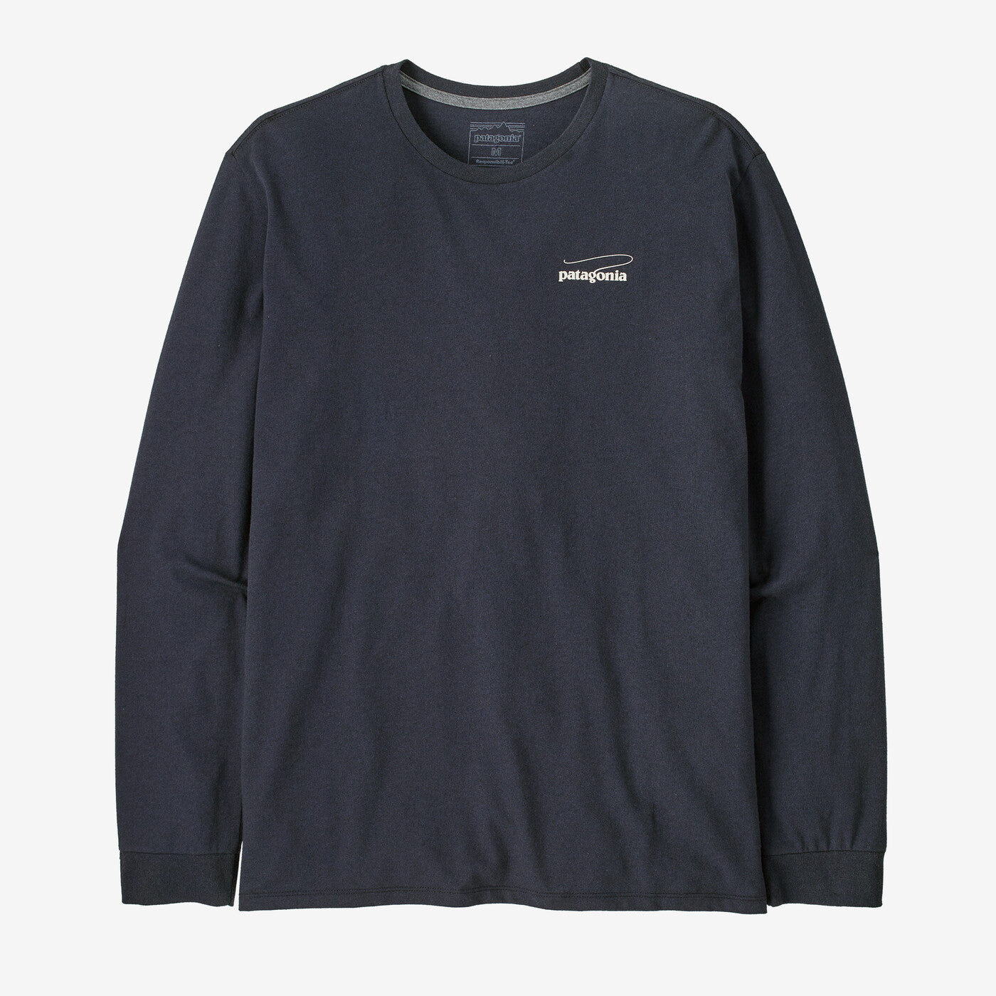 Patagonia Men's Casting Logo Responsibili-Tee Long Sleeve - Smolder Blue