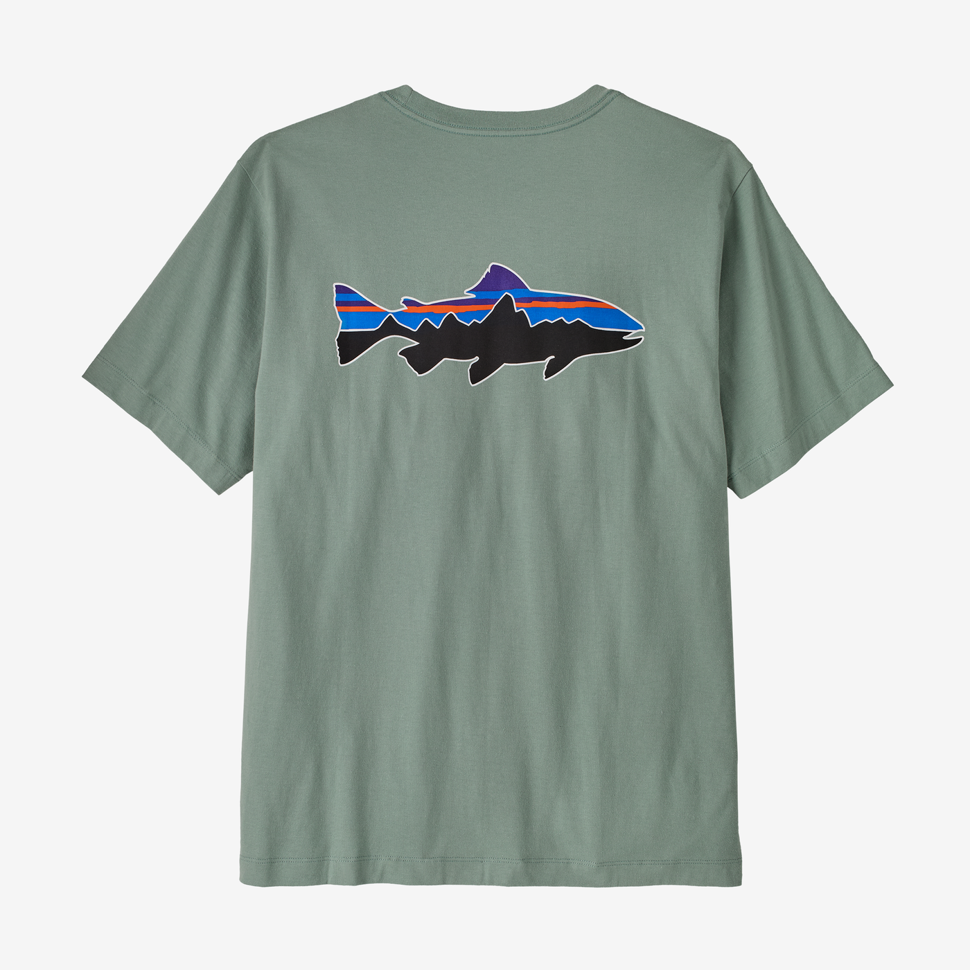 Mr Sun M's Fitz Roy Trout T-Shirt - Cover Green Colour - Sportinglife Turangi