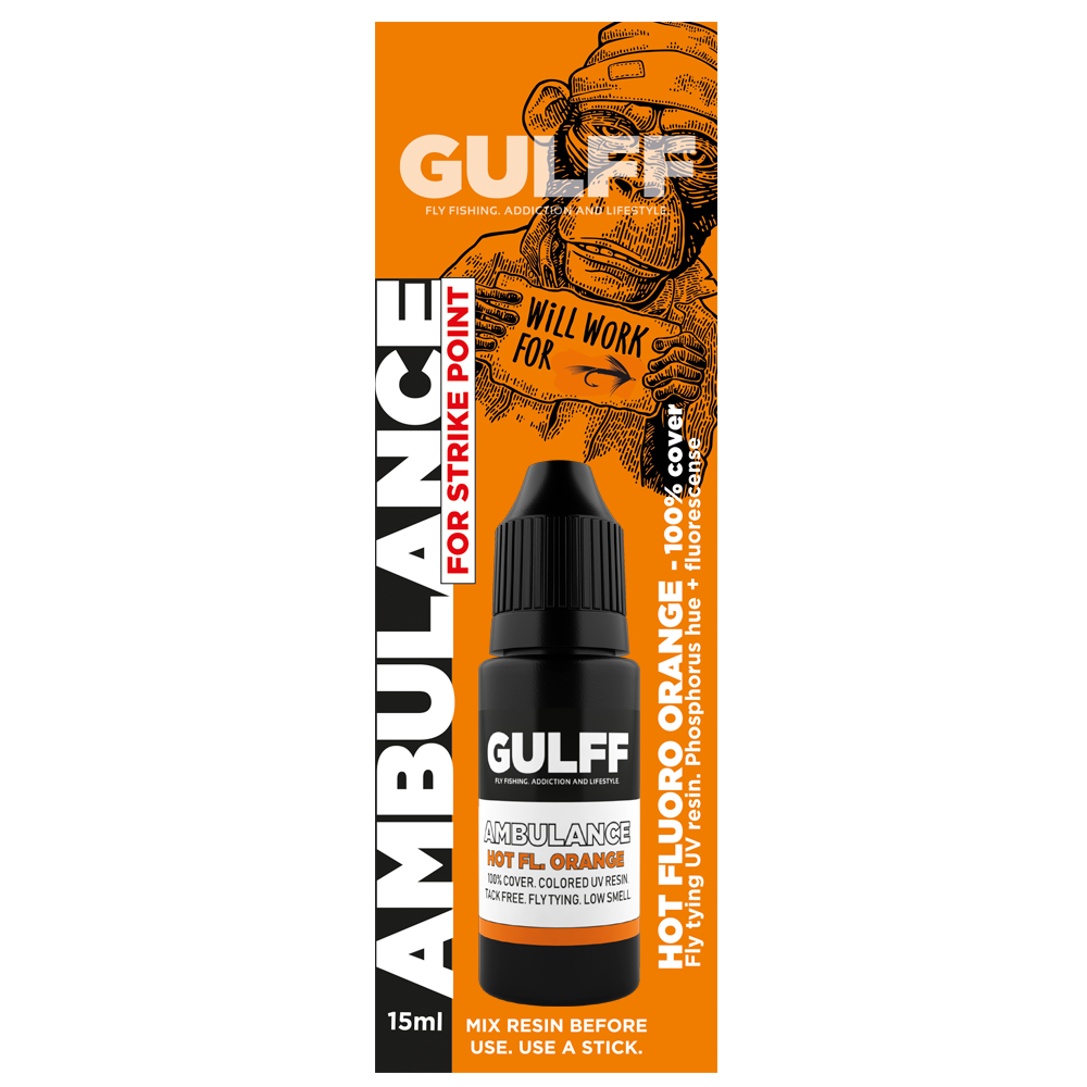 Gulff - Ambulance Orange 15ml, Biodegradable UV Resin (Hotspot Orange)