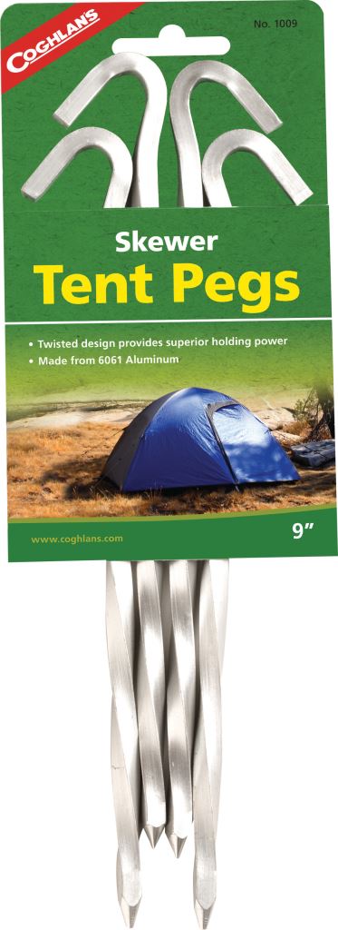 Coghlans Skewer Tent Pegs 9" pk4 - Sportinglife Turangi