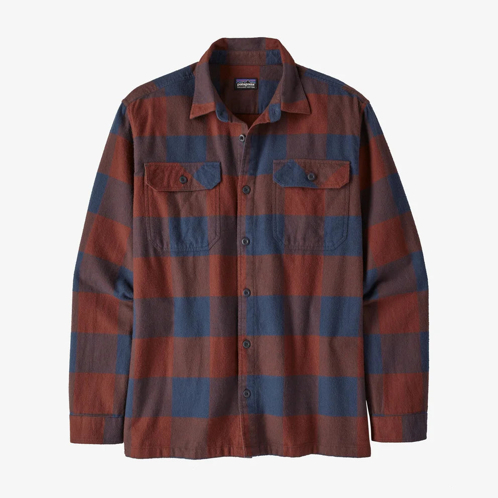 Patagonia Men's Long Sleeve Organic Cotton Midweight Fjord Flannel Shirt - Sportinglife Turangi 