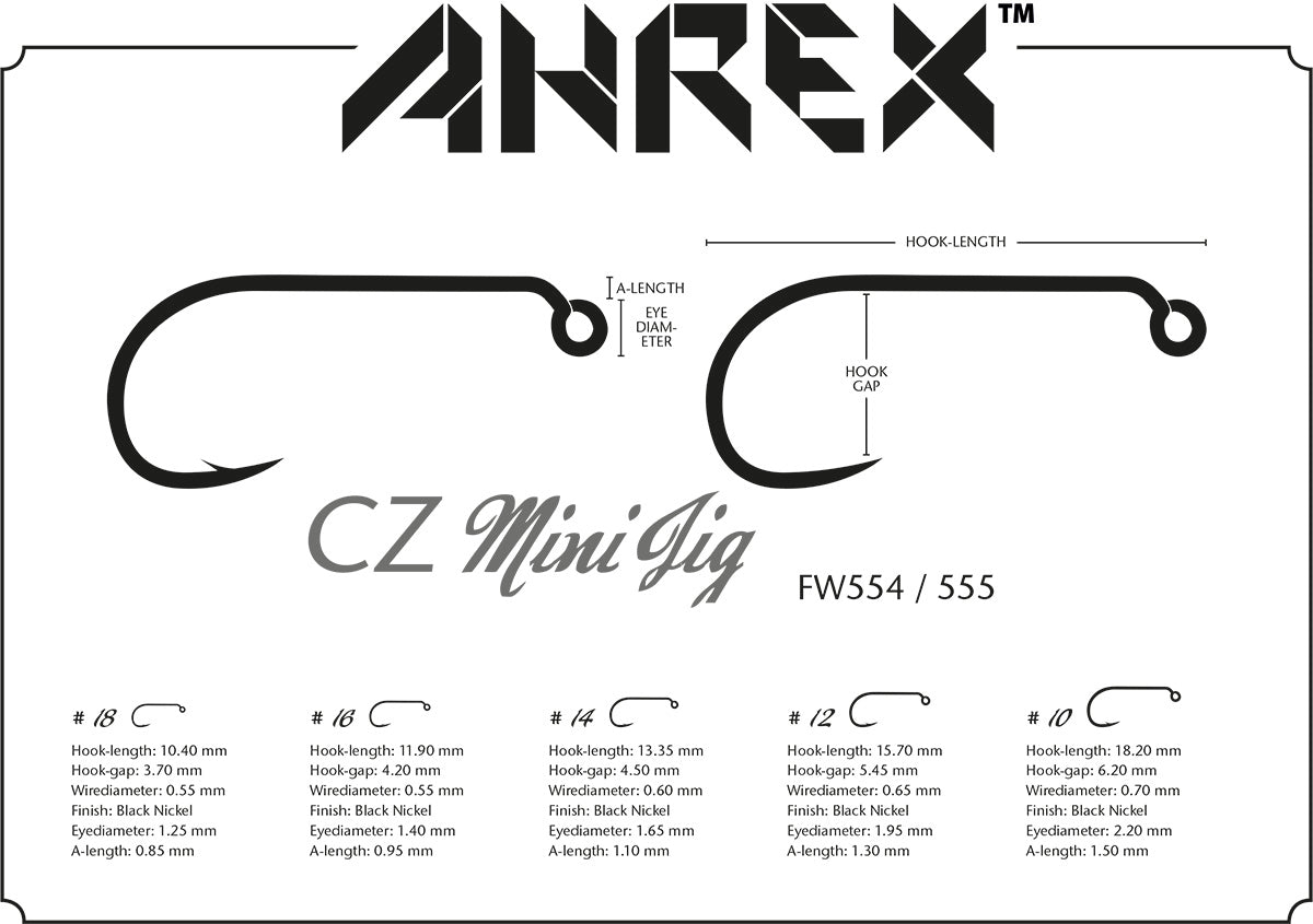 AHREX Hooks - Czech Mini Jig Barbles FW555 - Sportinglife Turangi