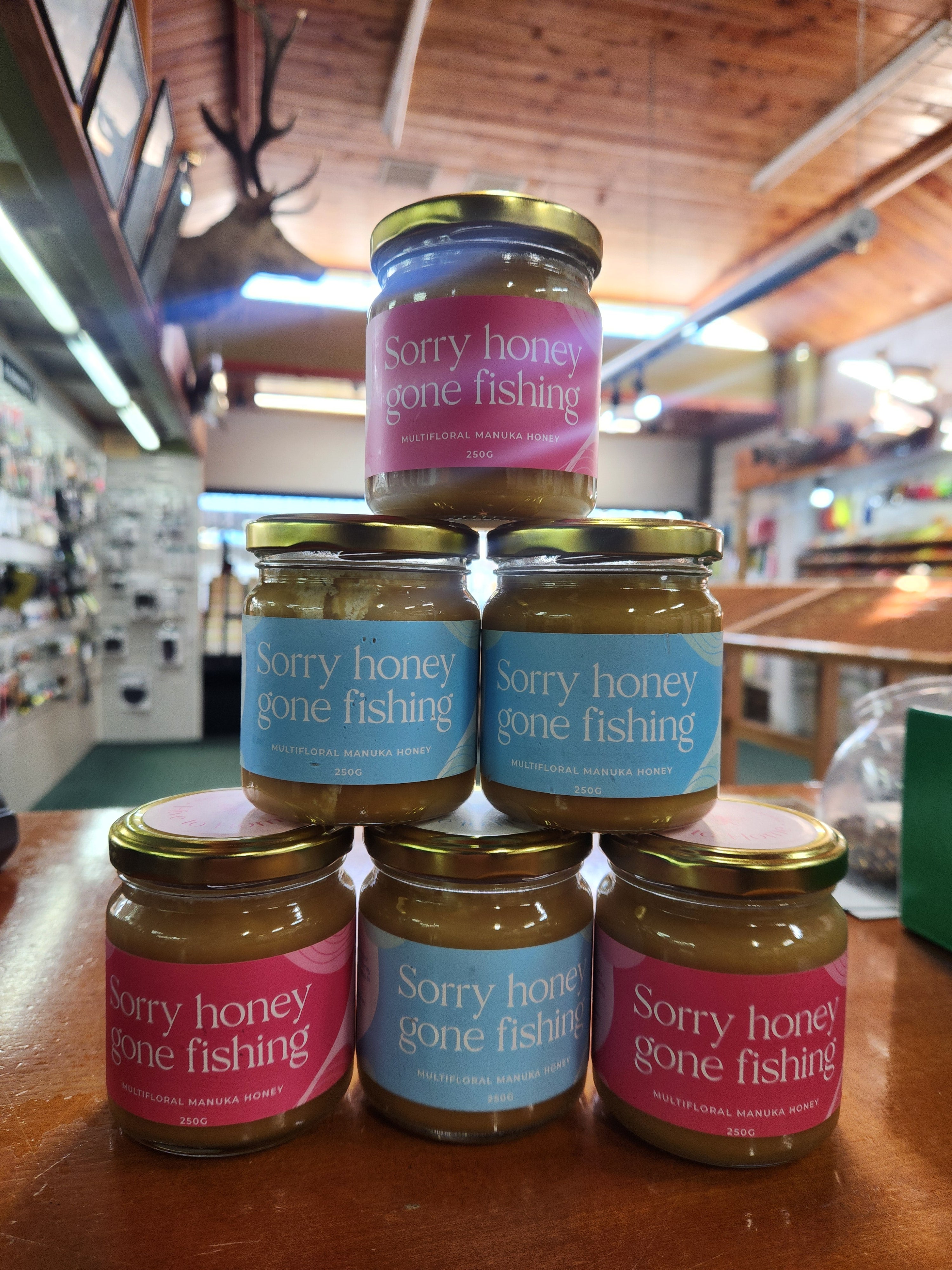 Hive to Home - Sorry Honey Gone Fishing (Manuka Honey) - Sportinglife Turangi 
