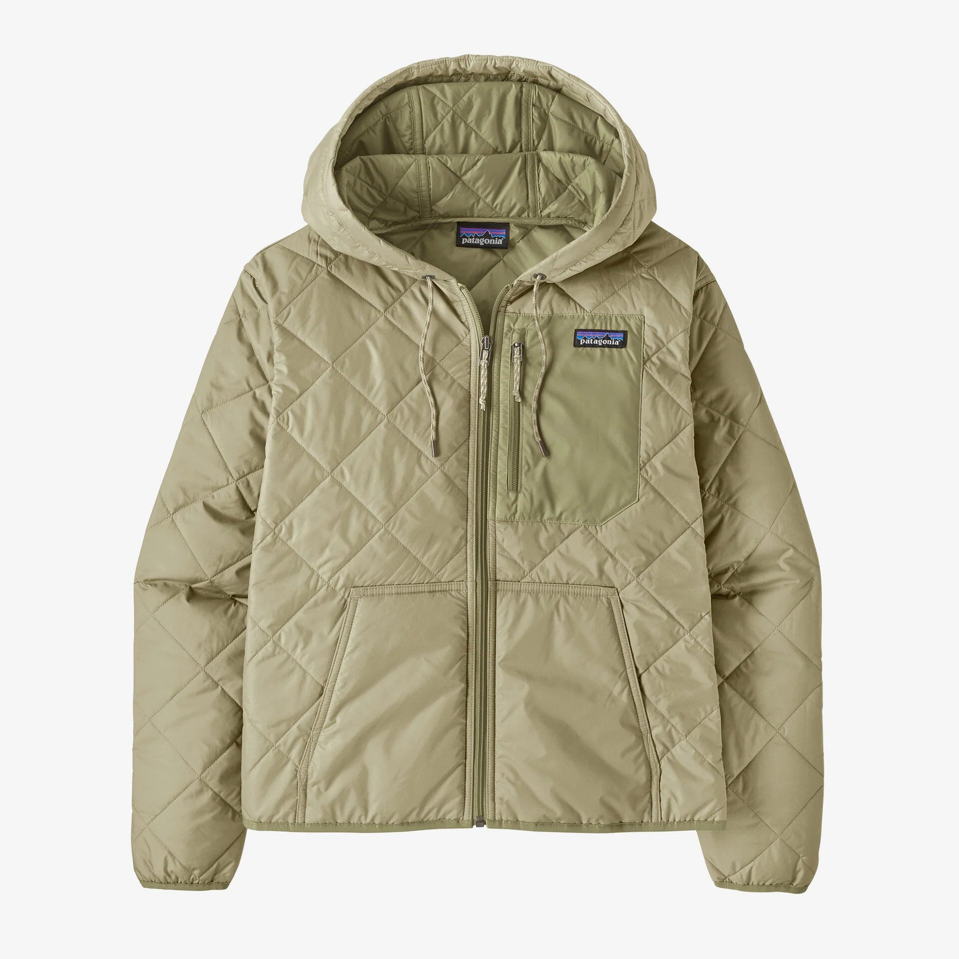Patagonia Women's Diamond Quilted Bomber Hoody - Weather Stone