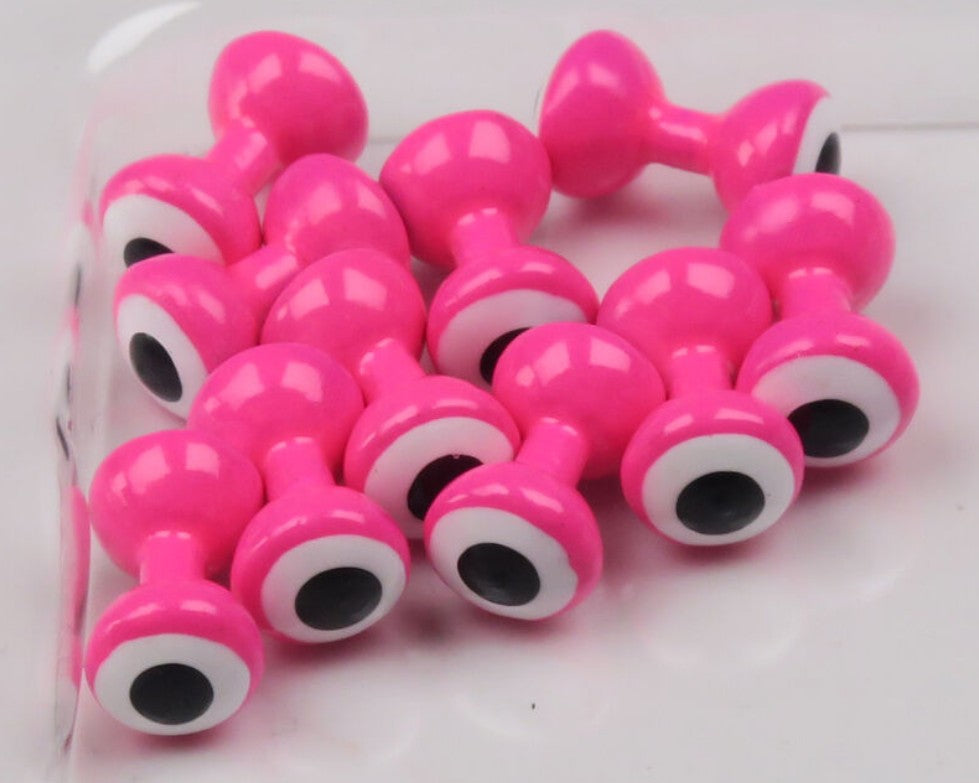 Hairline Double Pupil Lead Eyes | Fl. Pink W White and Black - Sportinglife Turangi 