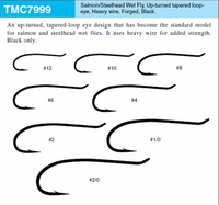 Tiemco Hooks 7999 Salom/Steelhead upturned eye #10 pack