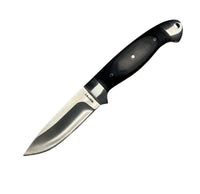 WHITBY Black Pakkawood Knife w/Sheath 3.25"