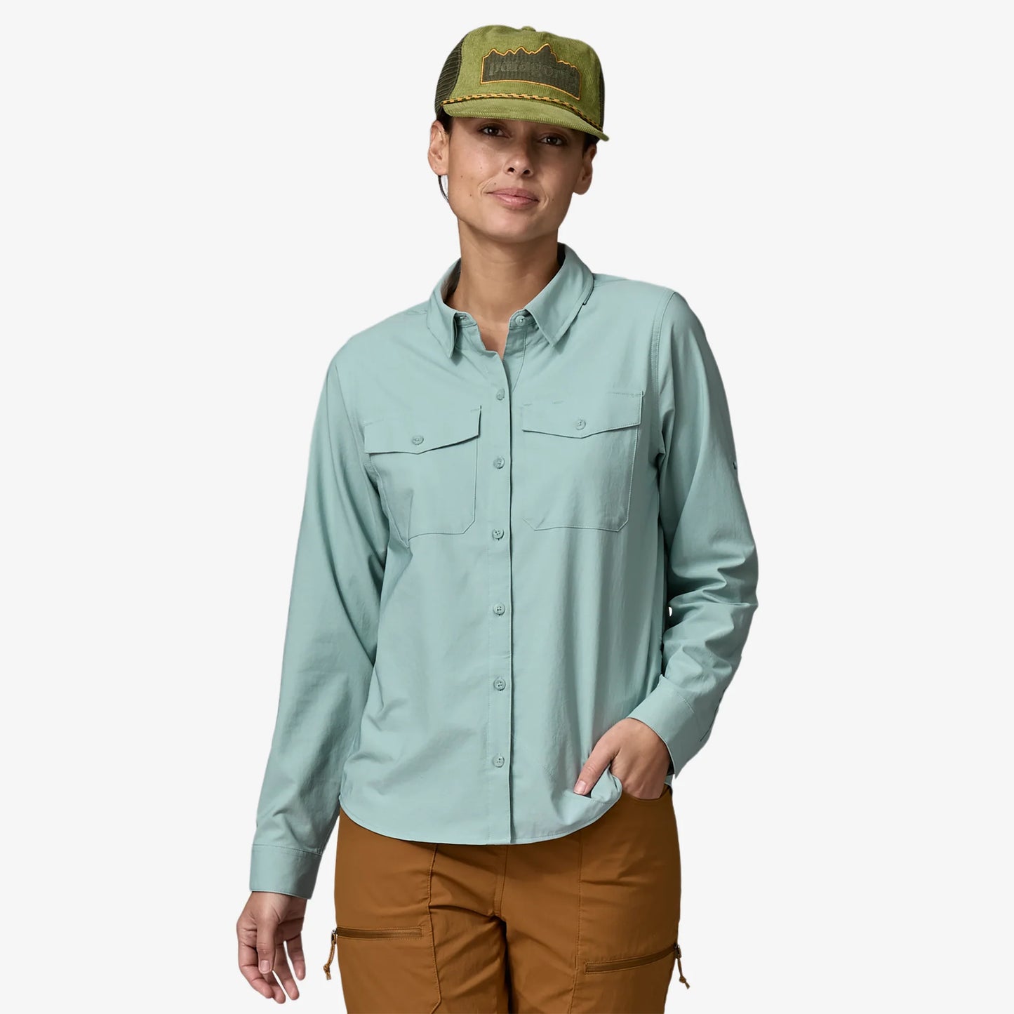 Patagonia Women's Long Sleeve Self Guided Sun Shirt - Thermal Blue