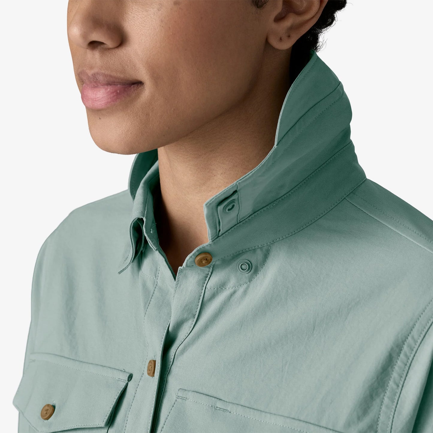 Patagonia Women's Long Sleeve Self Guided Sun Shirt - Thermal Blue