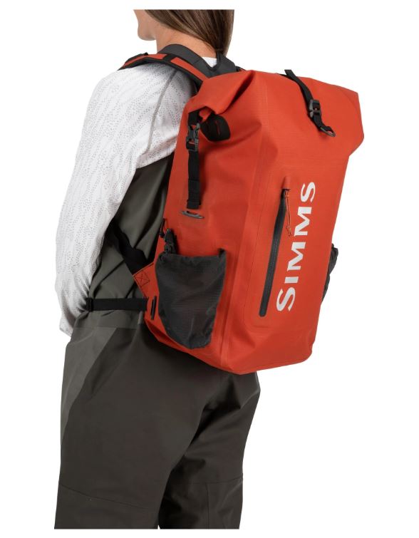 Simms Dry Creek Rolltop Backpack - Simms Orange - Sportinglife Turangi 
