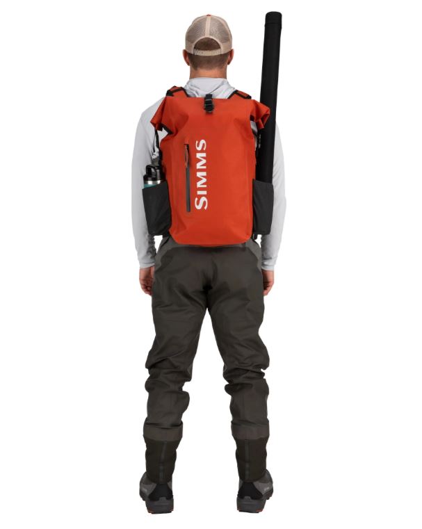 Simms Dry Creek Rolltop Backpack - Simms Orange - Sportinglife Turangi 