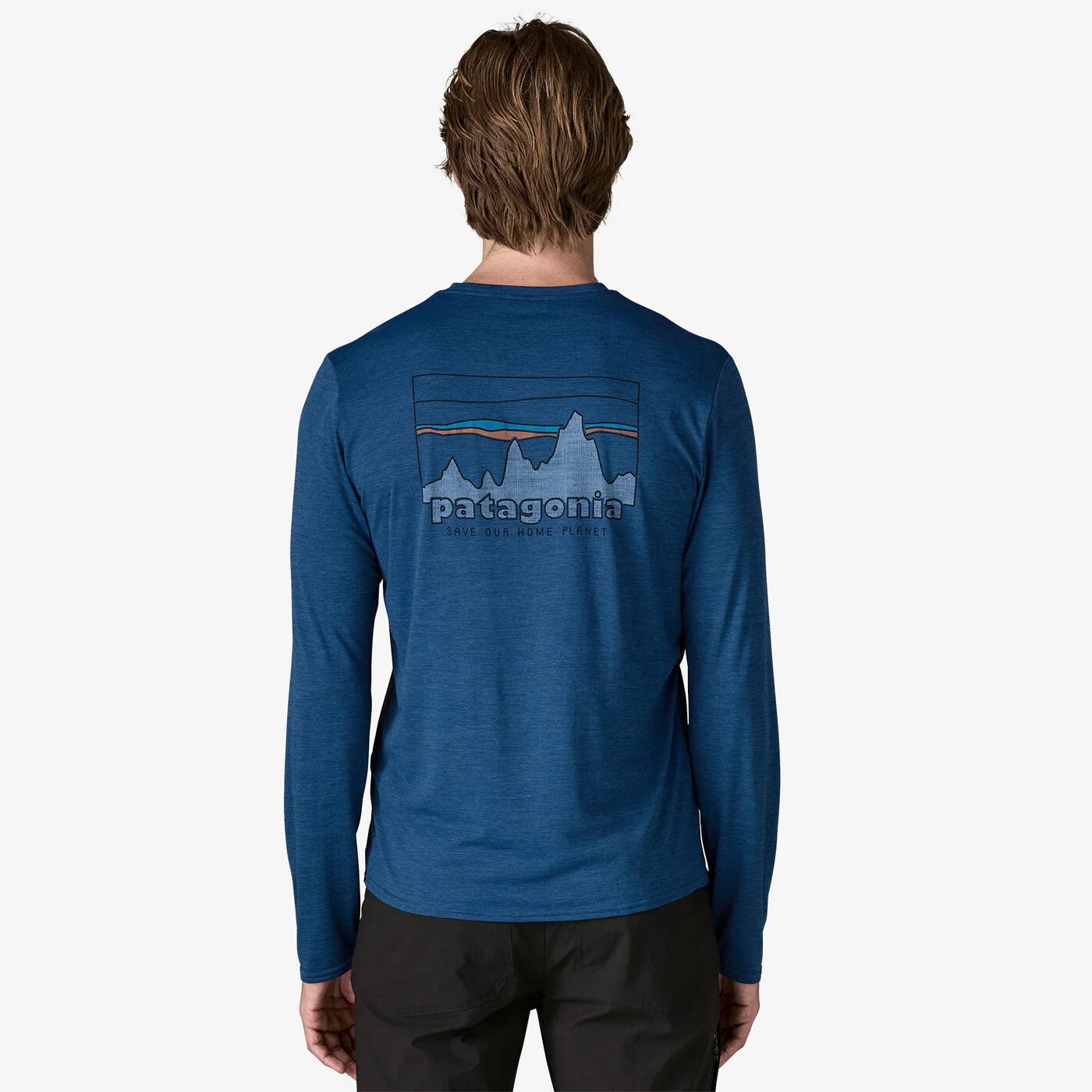 Patagonia Men'sLong Sleeve Capilene Cool Daily Graphic Shirt - Skyline Blue