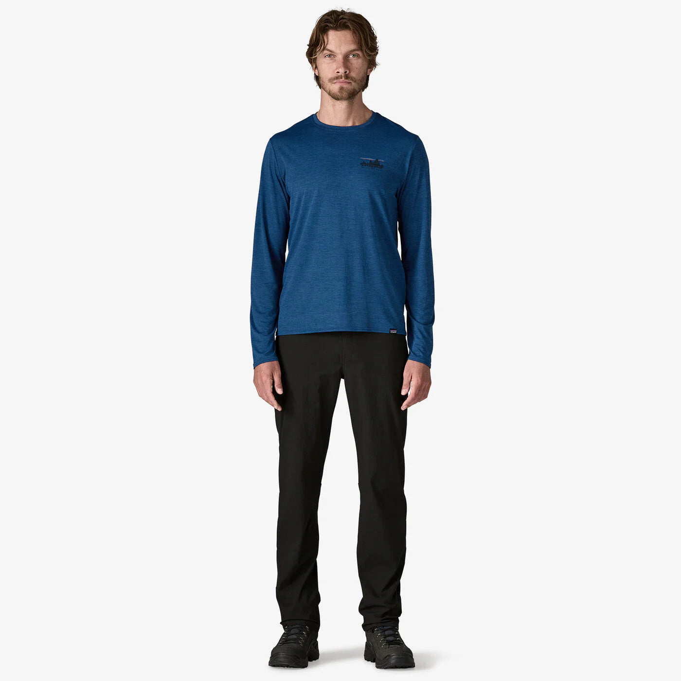 Patagonia Men'sLong Sleeve Capilene Cool Daily Graphic Shirt - Skyline Blue