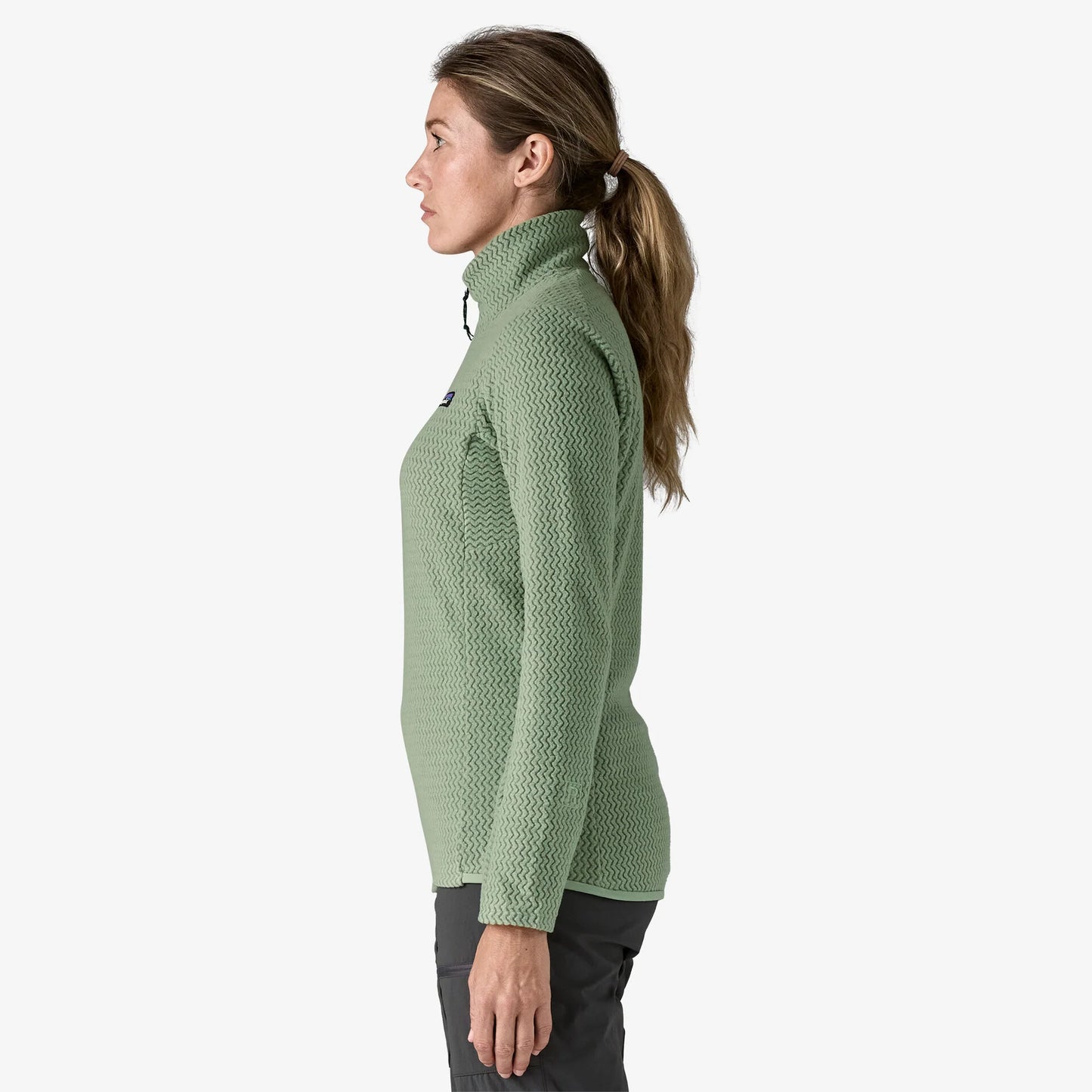 Patagonia Womens R1 Air Fleece Zip Neck - Elwood Green