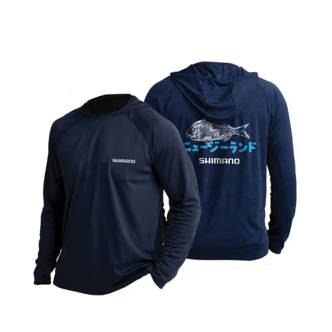 Shimano Gyotaku Long-sleeved Hooded Tech Tee