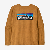 Patagonia Women's Long-Sleeved P-6 Logo Responsibili-Tee® - Dired Mango Colour - Sportinglife Turangi 