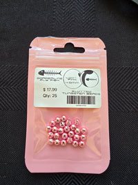 Borderline Slotted Tungsten Beads - Light Pink