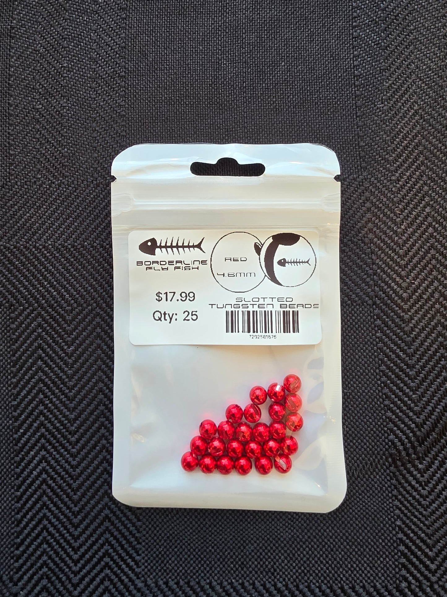 Borderline Slotted Tungsten Beads - Red