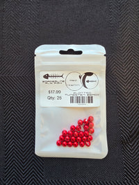 Borderline Slotted Tungsten Beads - Red