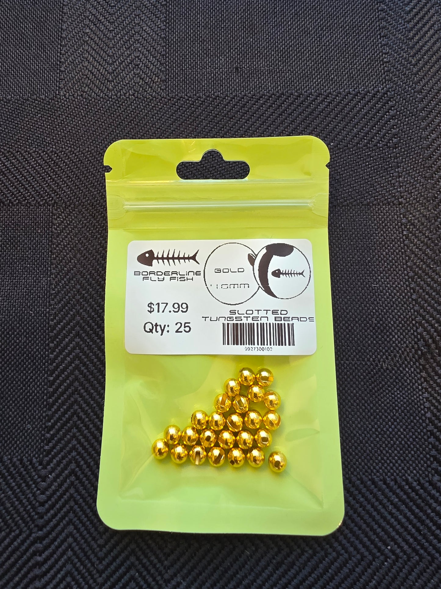 Borderline Slotted Tungsten Beads - Gold