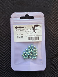 Borderline Slotted Tungsten Beads - Light Blue