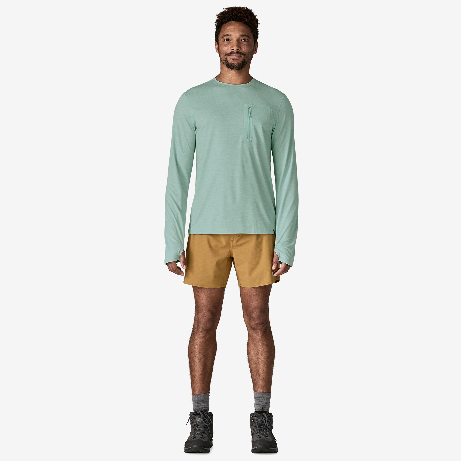Men’s Long-Sleeved Capilene® Cool Sun Shirt - Thermal Blue - Thin Ice