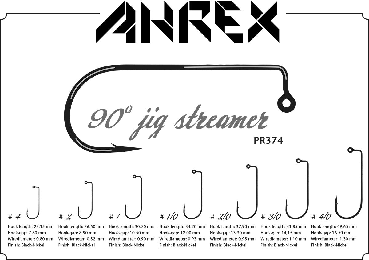 AHREX Hooks - Jig Streamer PR374 - Sportinglife Turangi 