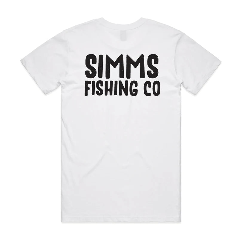 Simms Logo Tee Throwback - Sportinglife Turangi 