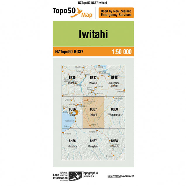 NZ Topo 50 Maps - Sportinglife Turangi 