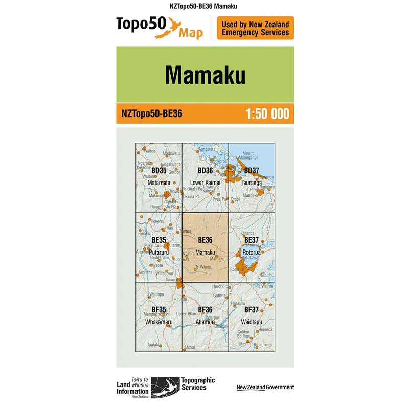 NZ Topo 50 Maps - Sportinglife Turangi 