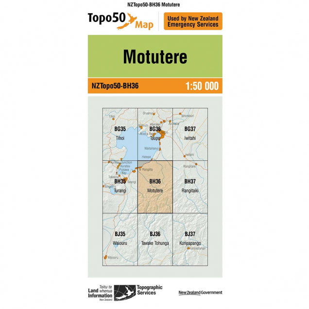 NZ Topo 50 Maps - Sportinglife Turangi 