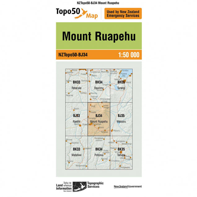 NZ Topo 50 Maps - Sportinglife Turangi 