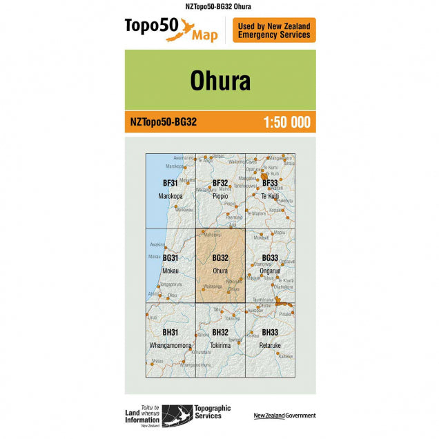 NZ Topo 50 Maps - Sportinglife Turangi 