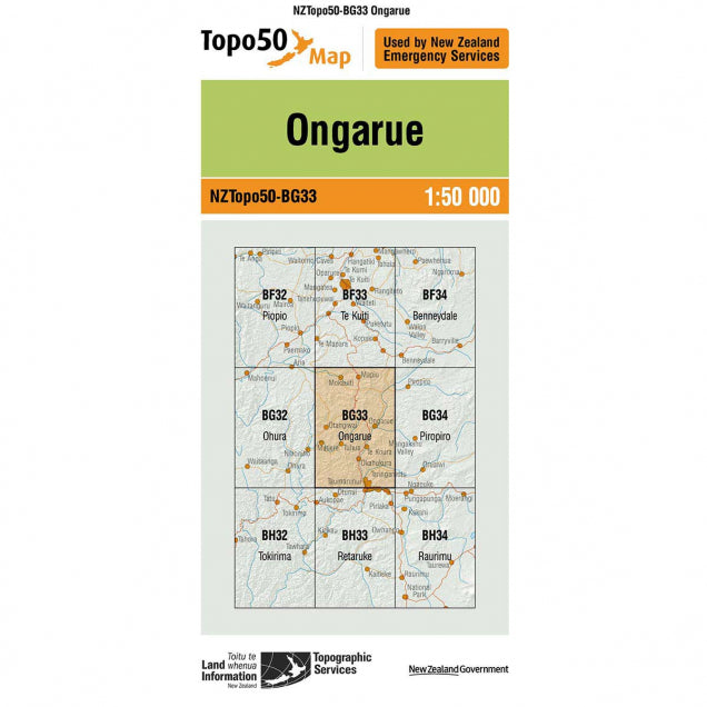 NZ Topo 50 Maps - Sportinglife Turangi 