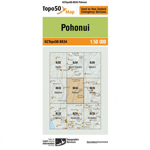 NZ Topo 50 Maps - Sportinglife Turangi 