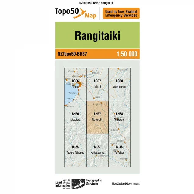 NZ Topo 50 Maps - Sportinglife Turangi 
