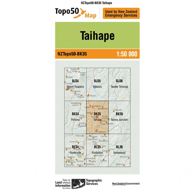 NZ Topo 50 Maps - Sportinglife Turangi 