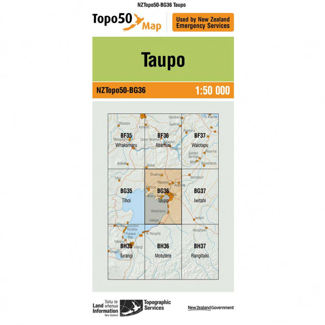 NZ Topo 50 Maps - Sportinglife Turangi 