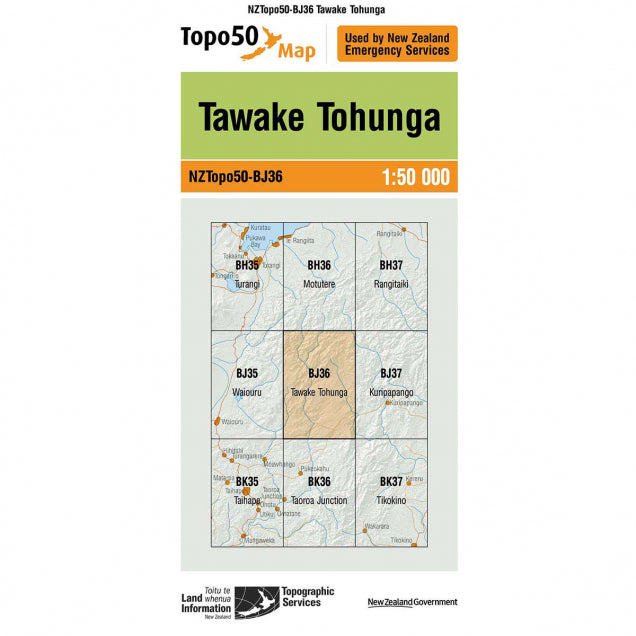 NZ Topo 50 Maps - Sportinglife Turangi 