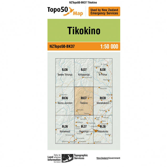NZ Topo 50 Maps - Sportinglife Turangi 