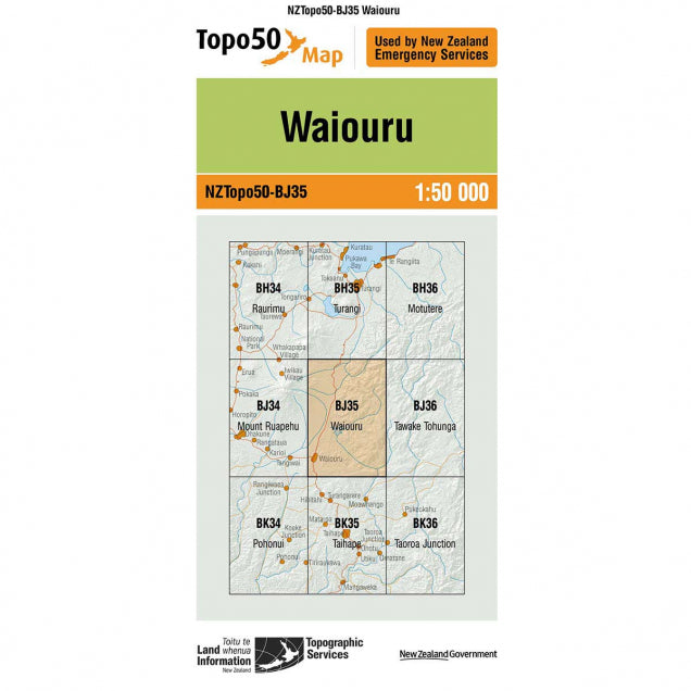 NZ Topo 50 Maps - Sportinglife Turangi 