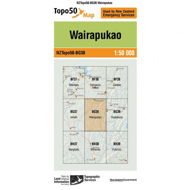 NZ Topo 50 Maps - Sportinglife Turangi 