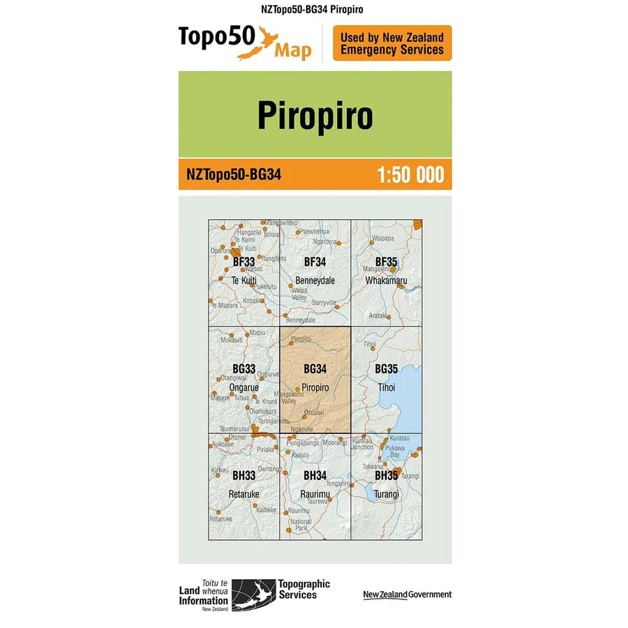 NZ Topo 50 Maps - Sportinglife Turangi 