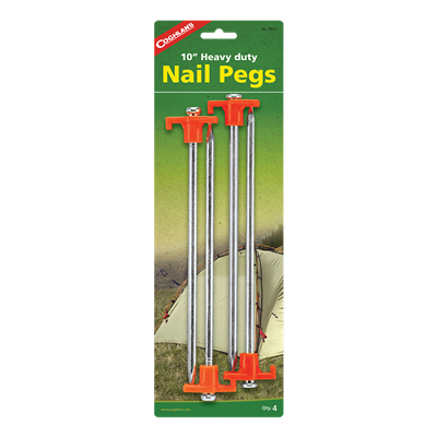 Coghlans Heavy Duyt Nail Pegs 10" - 4 Pack - Sportinglife Turangi 